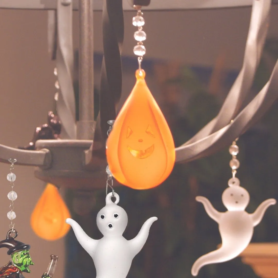 JACK-O'-LANTERN (Set/1) OR (Set/3) MAGNETIC HALLOWEEN CHANDELIER ORNAMENT
