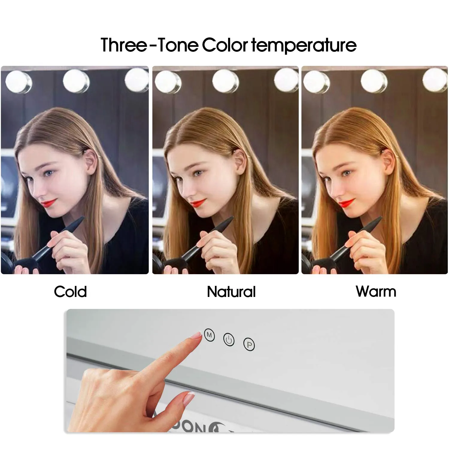 Kartech Hollywood Makeup Mirror With Light LED Bulbs Vanity Beauty Frameless 360