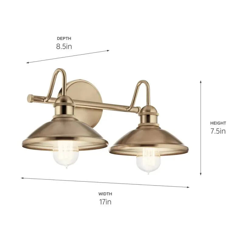 Kichler 45944 Clyde 2-lt 17" Vanity Light