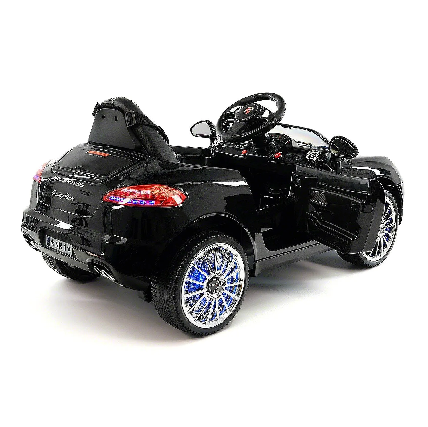 Kiddie Roadster 12v Kids Electric Ride-on Car With R/c Parental Remote | Black Metallic