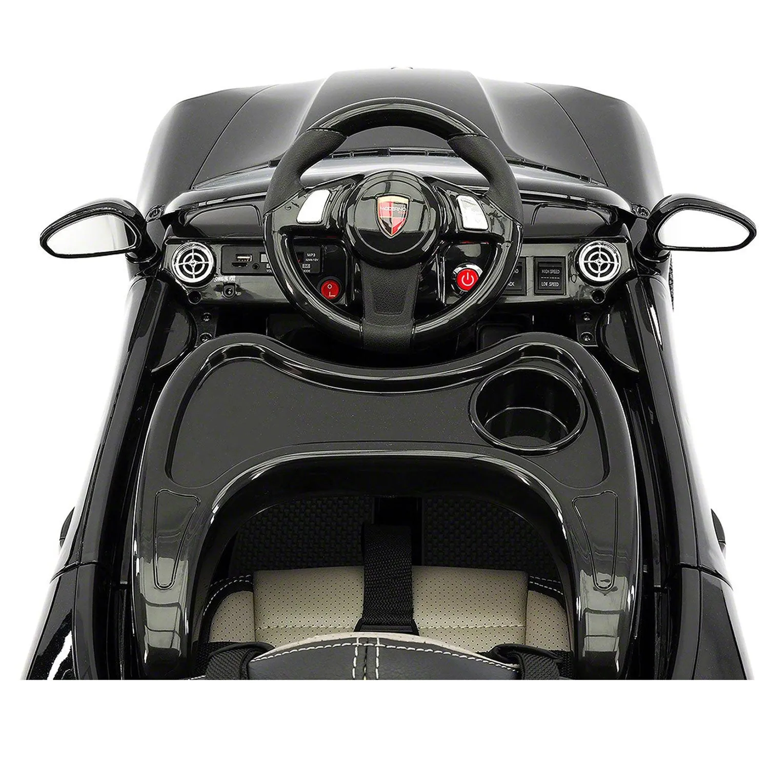 Kiddie Roadster 12v Kids Electric Ride-on Car With R/c Parental Remote | Black Metallic
