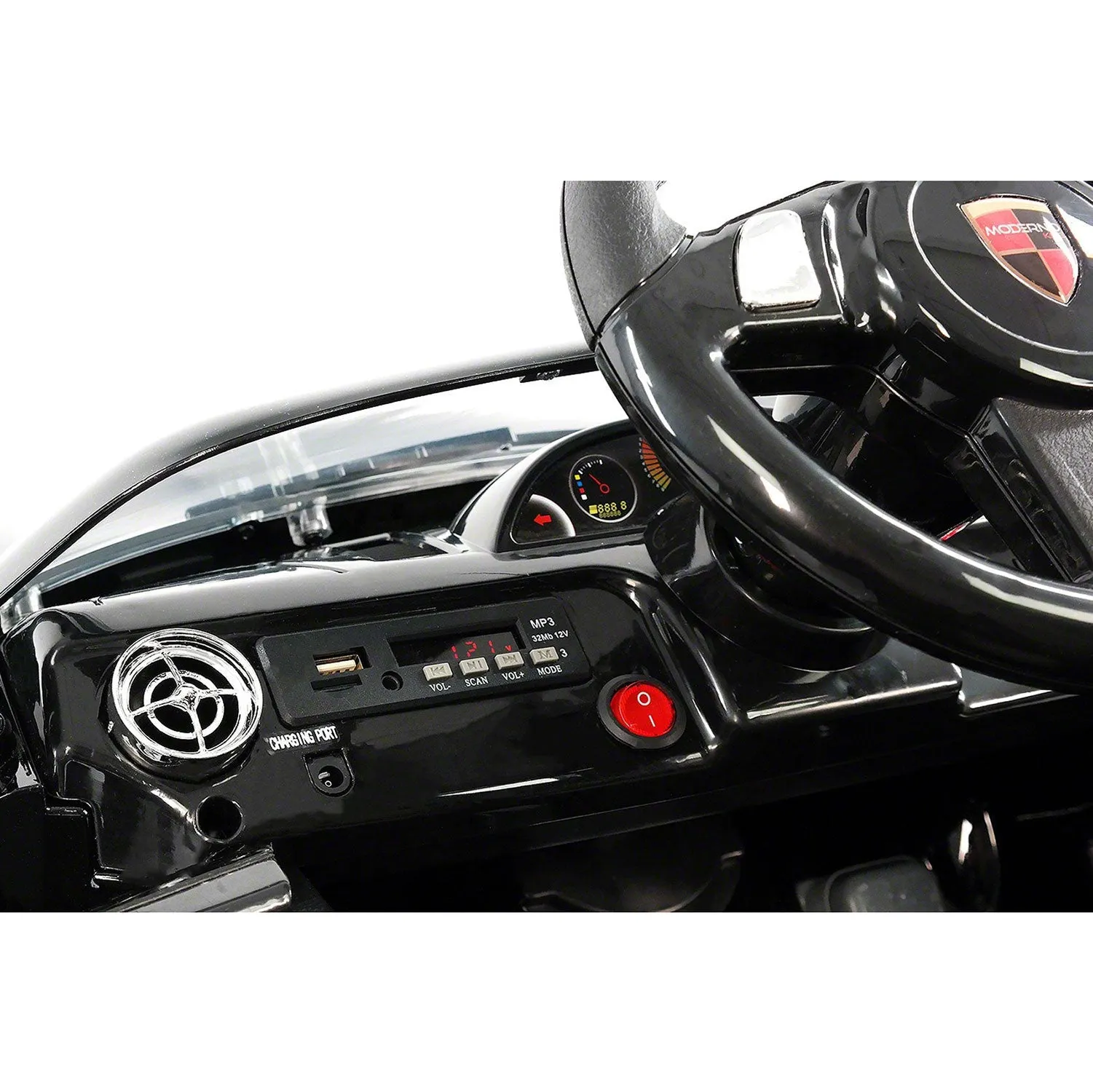 Kiddie Roadster 12v Kids Electric Ride-on Car With R/c Parental Remote | Black Metallic