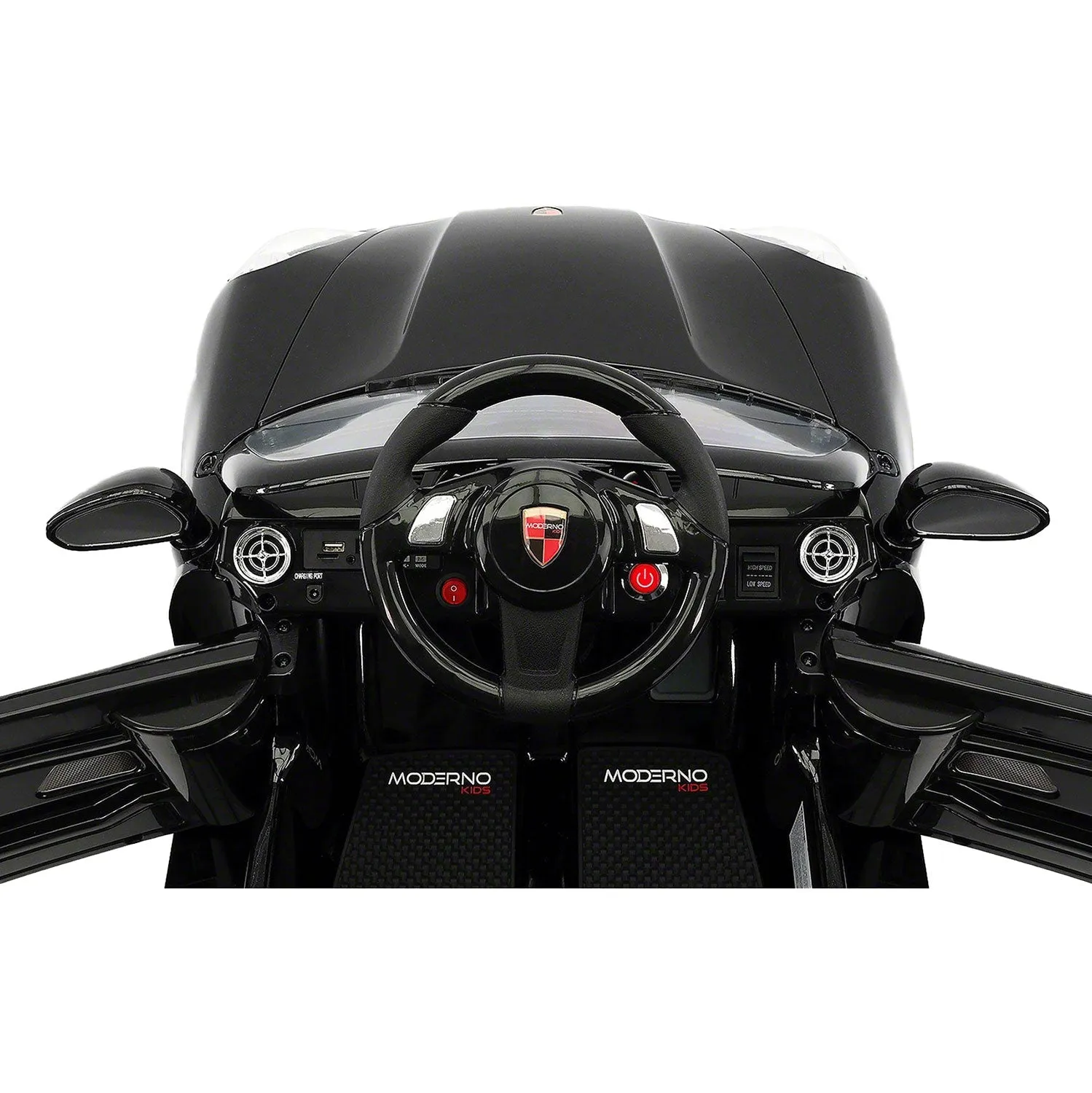 Kiddie Roadster 12v Kids Electric Ride-on Car With R/c Parental Remote | Black Metallic