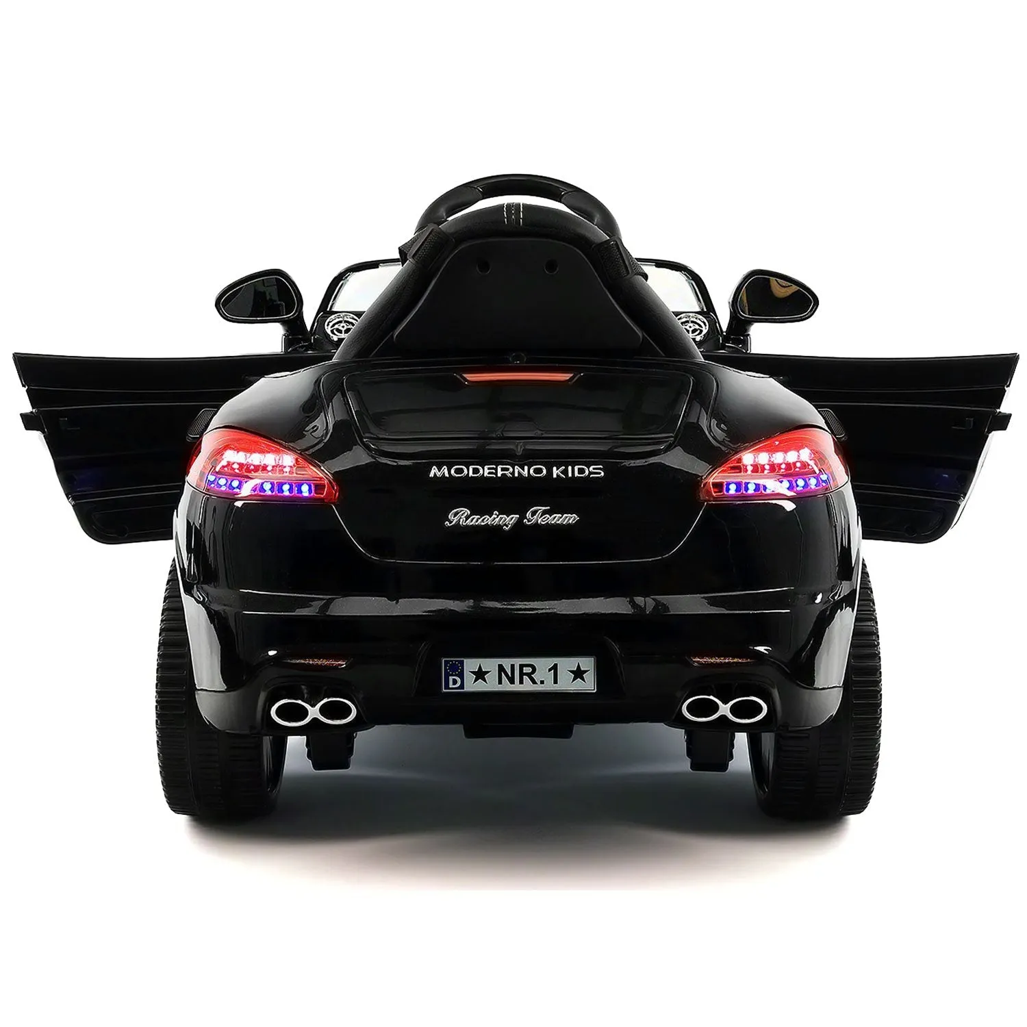 Kiddie Roadster 12v Kids Electric Ride-on Car With R/c Parental Remote | Black Metallic
