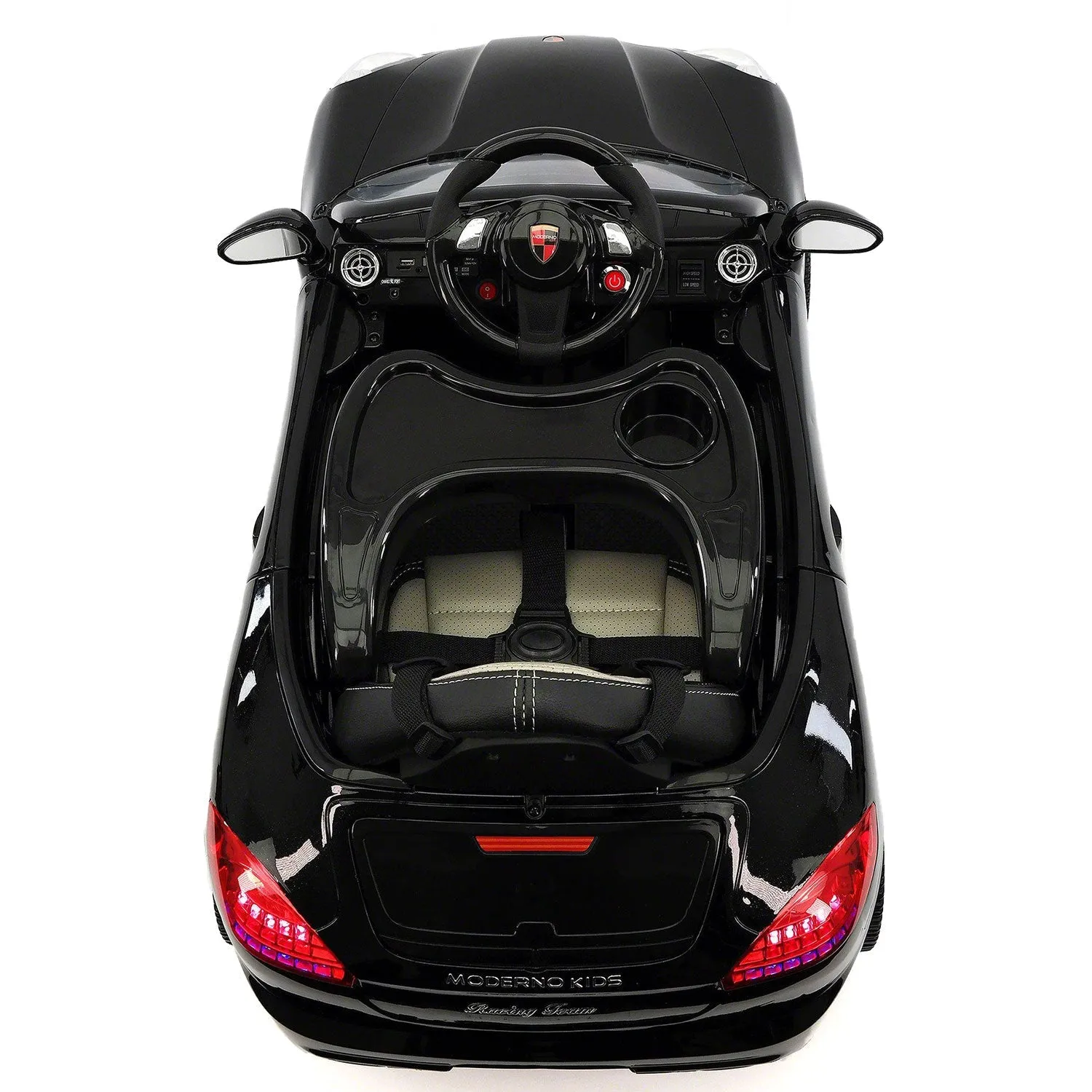 Kiddie Roadster 12v Kids Electric Ride-on Car With R/c Parental Remote | Black Metallic