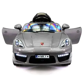 Kiddie Roadster 12v Kids Electric Ride-on Car With R/c Parental Remote | Gray Metallic