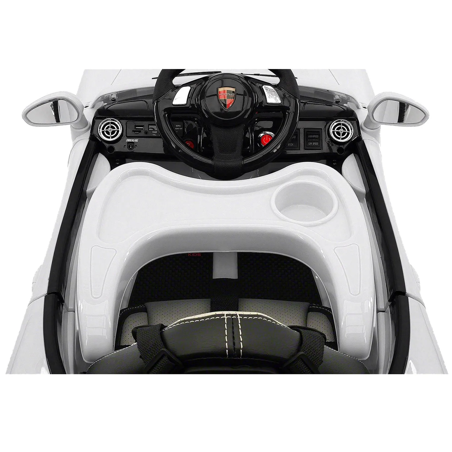 Kiddie Roadster 12v Kids Electric Ride-on Car With R/c Parental Remote | White