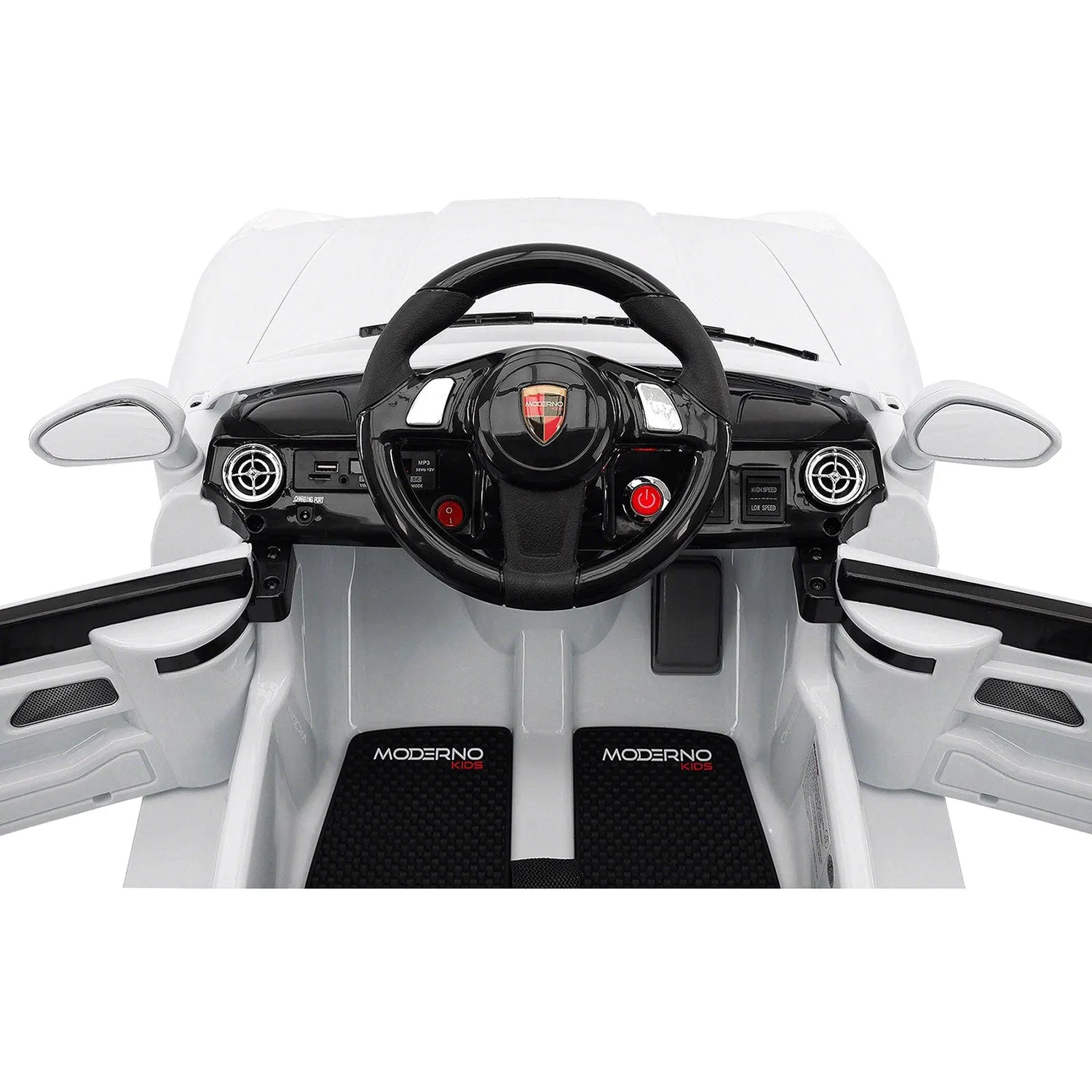 Kiddie Roadster 12v Kids Electric Ride-on Car With R/c Parental Remote | White