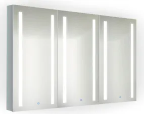 Krugg Reflections Kinetic Triple Door Mirrored LED Medicine Cabinet