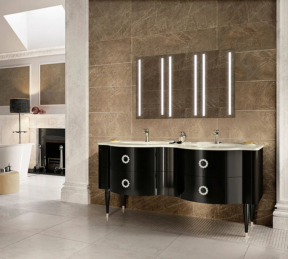 Krugg Reflections Kinetic Triple Door Mirrored LED Medicine Cabinet