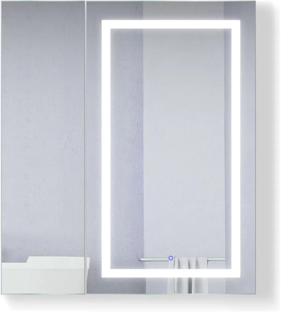 Krugg Reflections Svange Rectangular LED Medicine Cabinet with Defogger - 5 Sizes