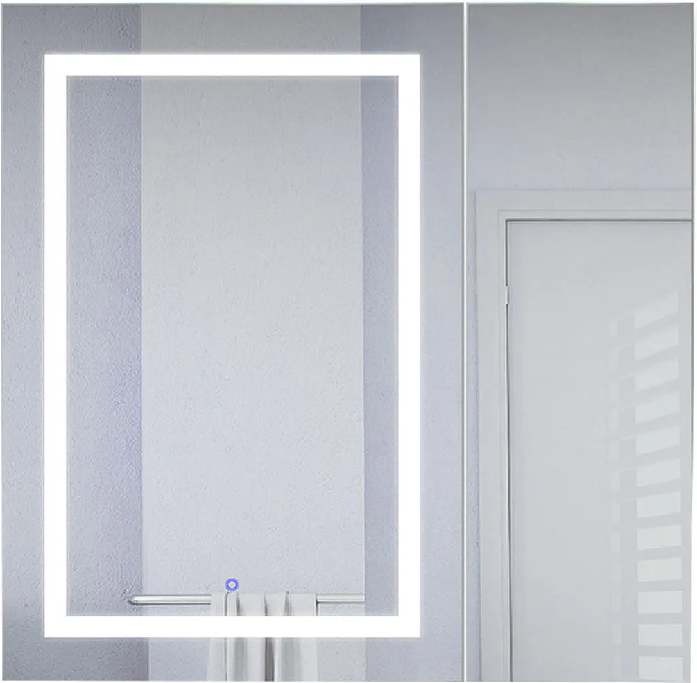 Krugg Reflections Svange Rectangular LED Medicine Cabinet with Defogger - 5 Sizes
