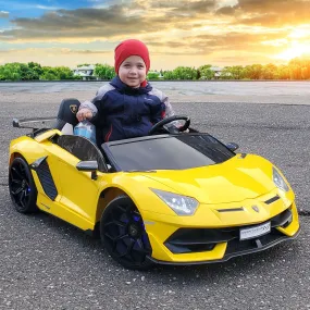 Lamborghini Aventador Svj 24v Kids Ride-on Car With R/c Parental Remote | Yellow
