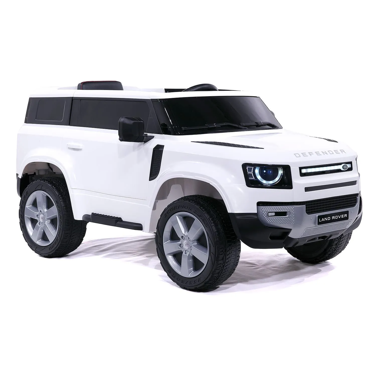 Land Rover Defender 12v Kids Ride-on Car With R/c Parental Remote | White