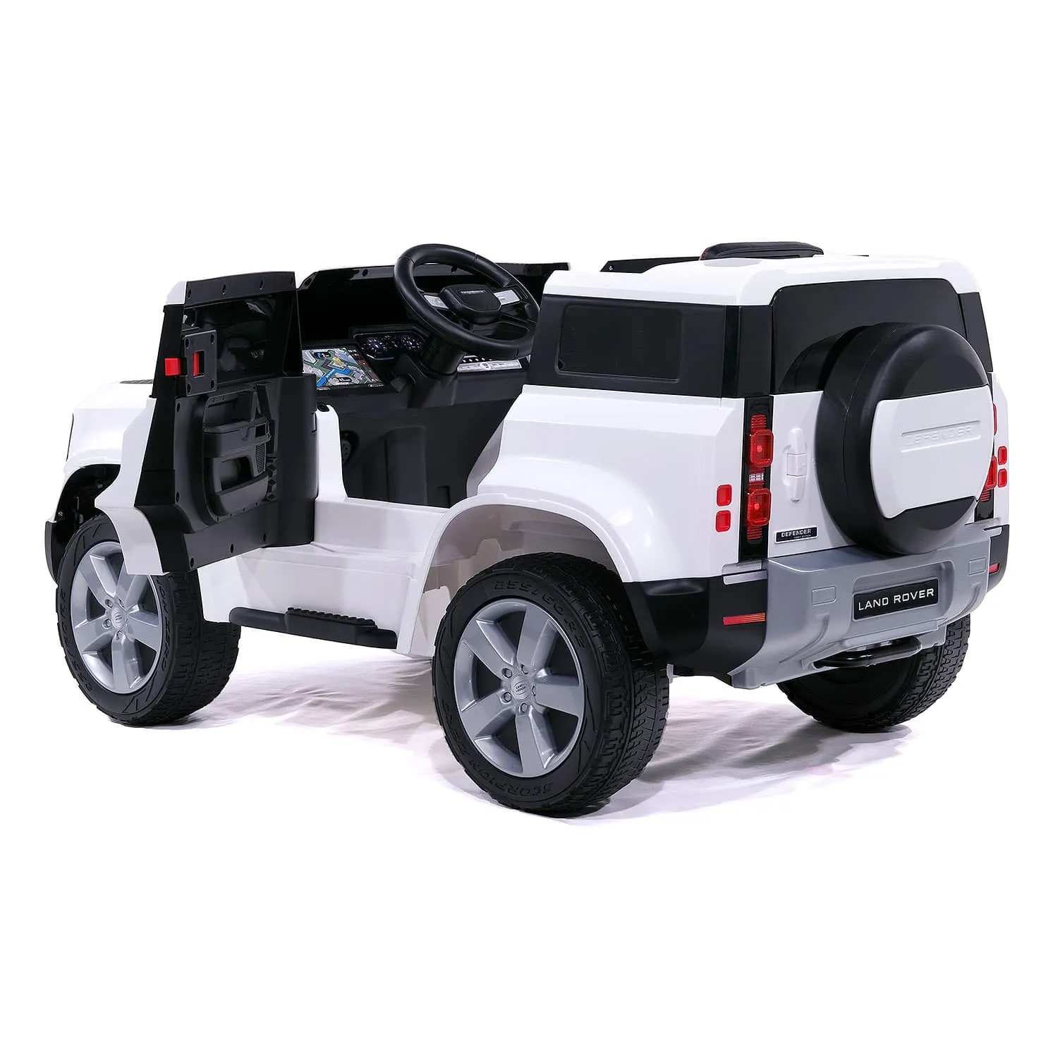 Land Rover Defender 12v Kids Ride-on Car With R/c Parental Remote | White