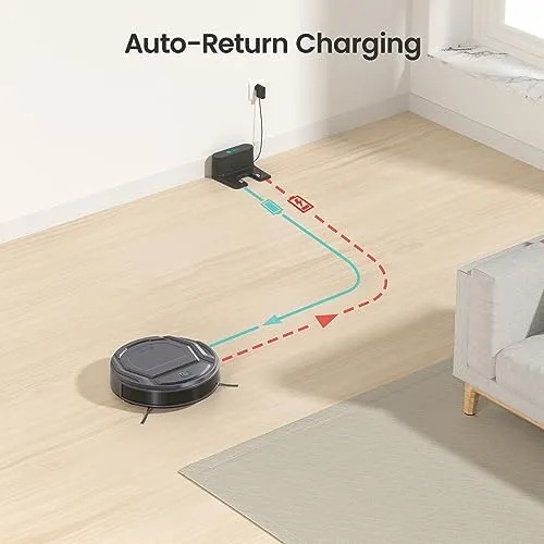 Lefant M210 Pro Robot Vacuum Cleaner, Tangle-Free 2200Pa Suction, Slim, Quiet, Self-Charging Wi-Fi/APP Remote Connected Robotic Vacuum Cleaner, Compatible with Alexa, Ideal for Pet Hair, Hard Floors