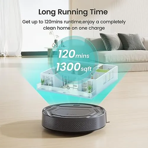 Lefant M210 Pro Robot Vacuum Cleaner, Tangle-Free 2200Pa Suction, Slim, Quiet, Self-Charging Wi-Fi/APP Remote Connected Robotic Vacuum Cleaner, Compatible with Alexa, Ideal for Pet Hair, Hard Floors