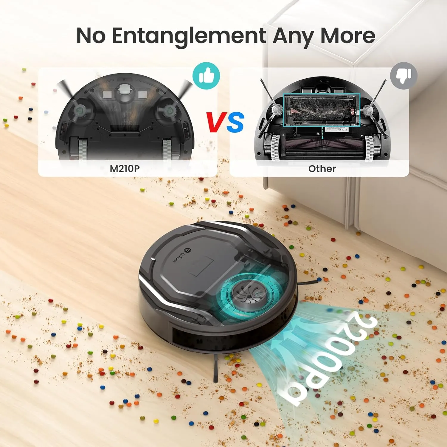 Lefant M210 Pro Robotic Vacuum Cleaner (Black)