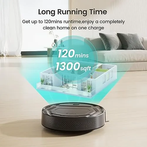 Lefant Robot Vacuum Cleaner with 2200Pa Powerful Suction,120 Mins,Tangle-Free,WiFi/Alexa/APP/Bluetooth,Schedule Cleaning,Slim Self-Charging Robotic Vacuum Cleaner for Home,Pet Hair,Hard Floors