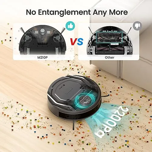 Lefant Robot Vacuum Cleaner with 2200Pa Powerful Suction,120 Mins,Tangle-Free,WiFi/Alexa/APP/Bluetooth,Schedule Cleaning,Slim Self-Charging Robotic Vacuum Cleaner for Home,Pet Hair,Hard Floors