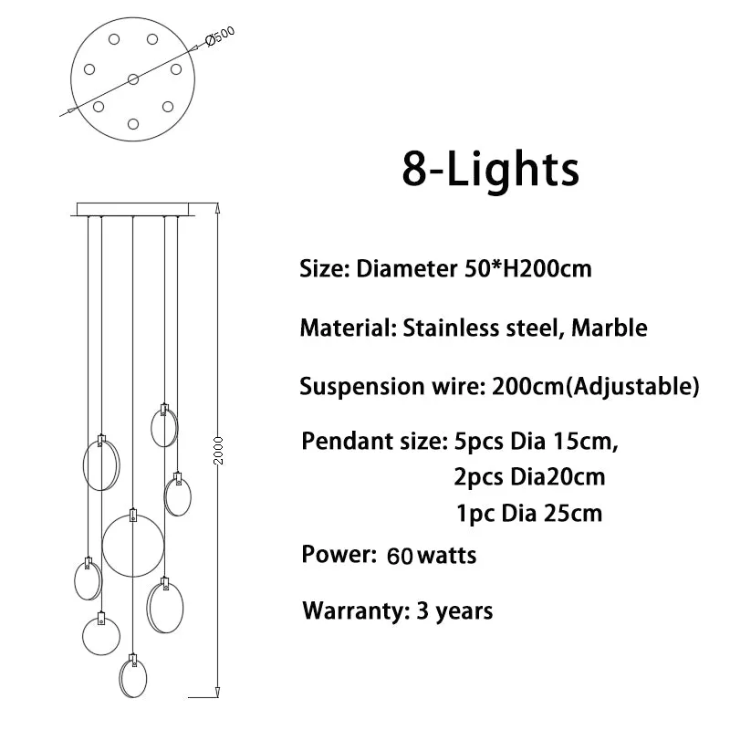 luxury marble led chandelier for staircase large lobby hallway light fixture modern home decor long gold led stone lamp