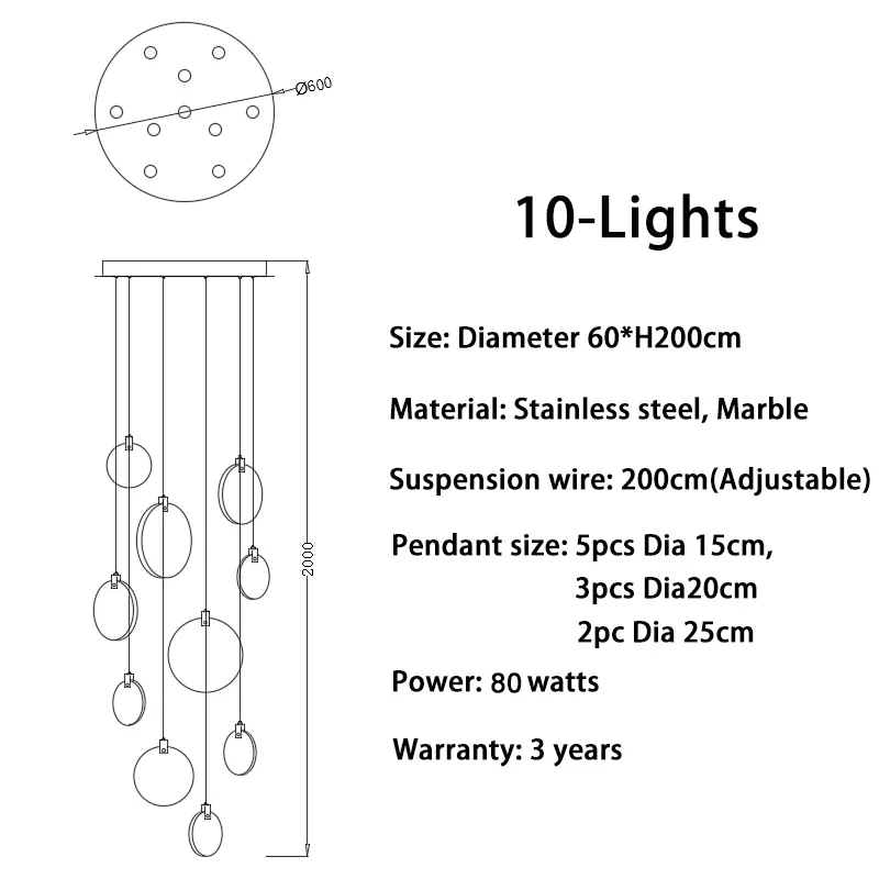 luxury marble led chandelier for staircase large lobby hallway light fixture modern home decor long gold led stone lamp