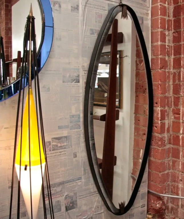 ma 39's oversized Iron, Brass Oval Mirror