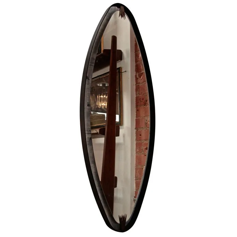 ma 39's oversized Iron, Brass Oval Mirror