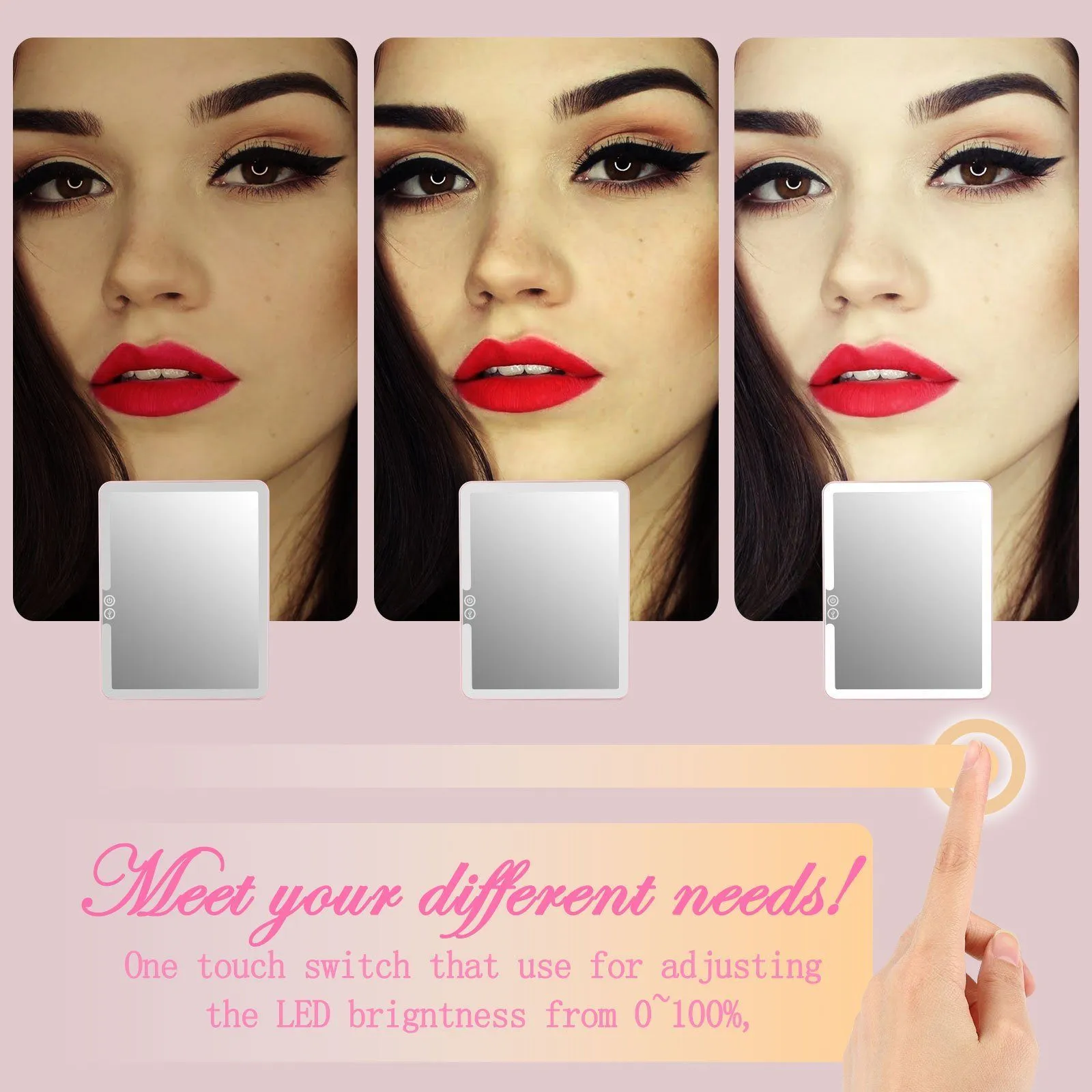 Magnifier USB Charging LED Makeup Mirrors
