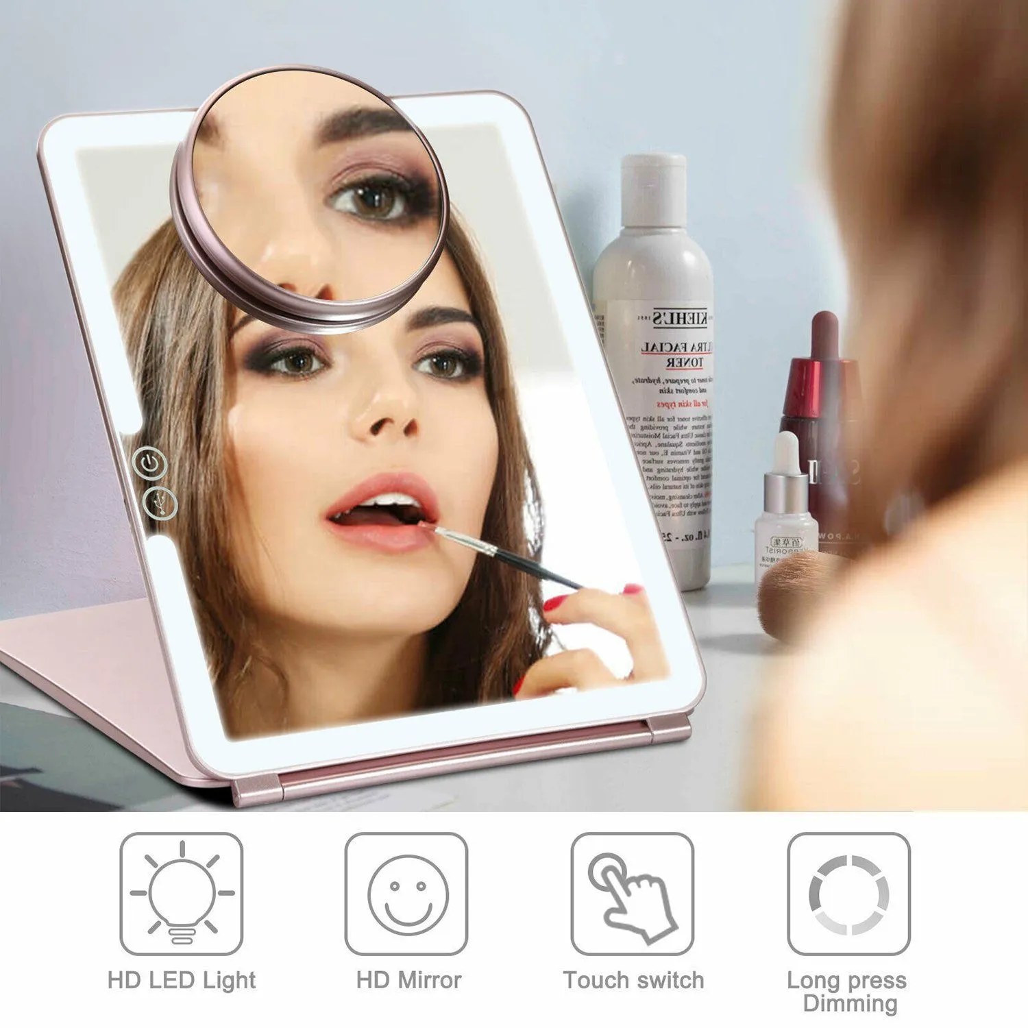 Magnifier USB Charging LED Makeup Mirrors