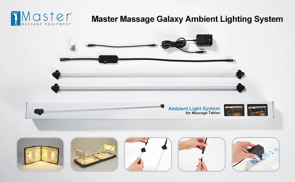 Master Massage Galaxy Ambient Lighting System for Massage Tables Atmosphere Light, Warm 3500K LED Strips