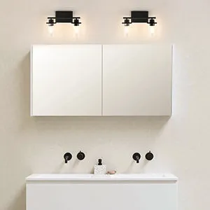 Matte Black Bathroom Light Fixtures-HHVL01B