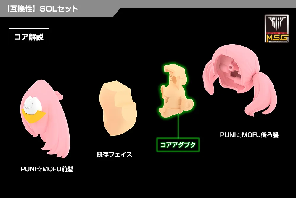 Megami Device M.S.G - 05 Face Set Sol Skin Color D 1/1 KP731