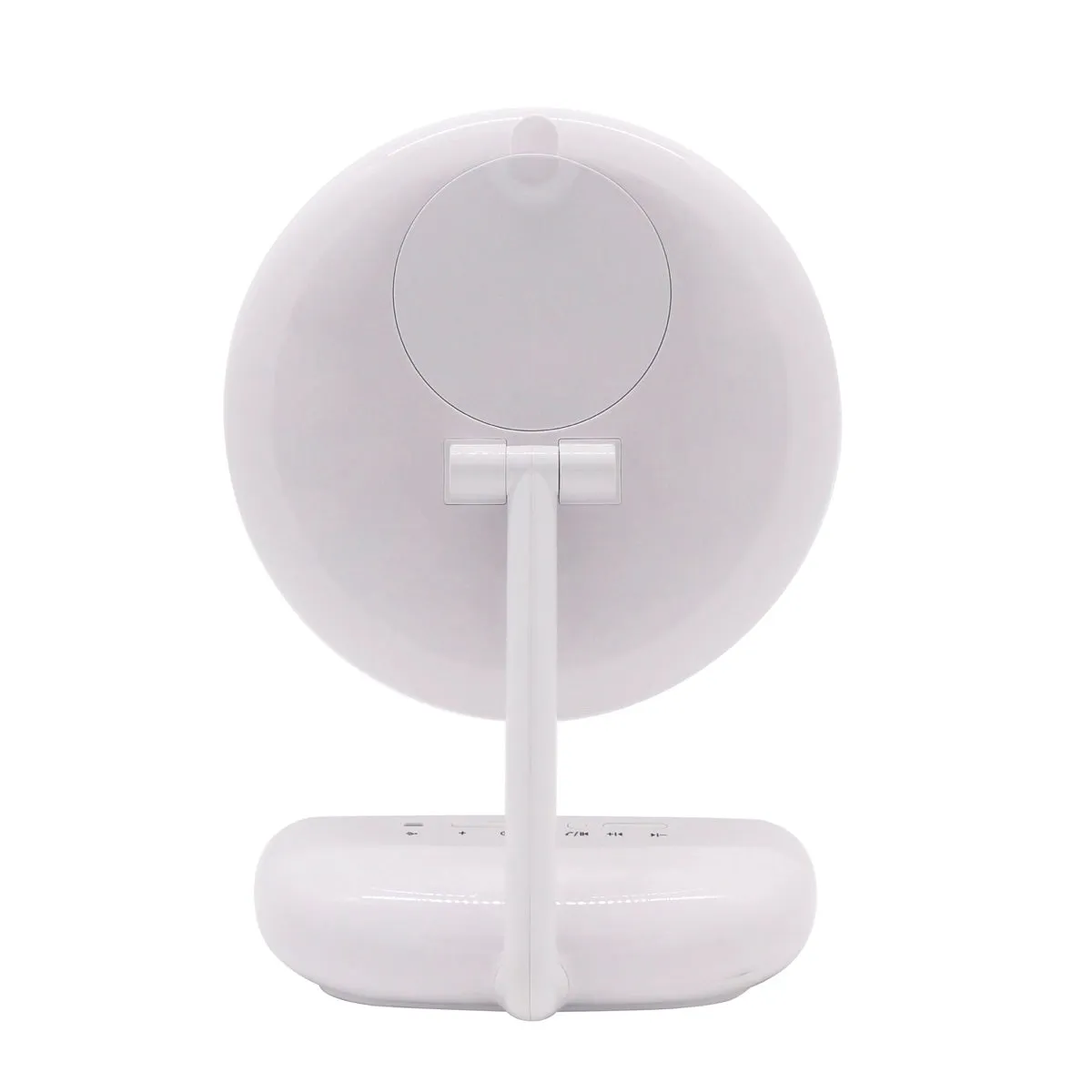 Melody 9-inch Round Duotone Makeup Mirror with Bluetooth Speakers