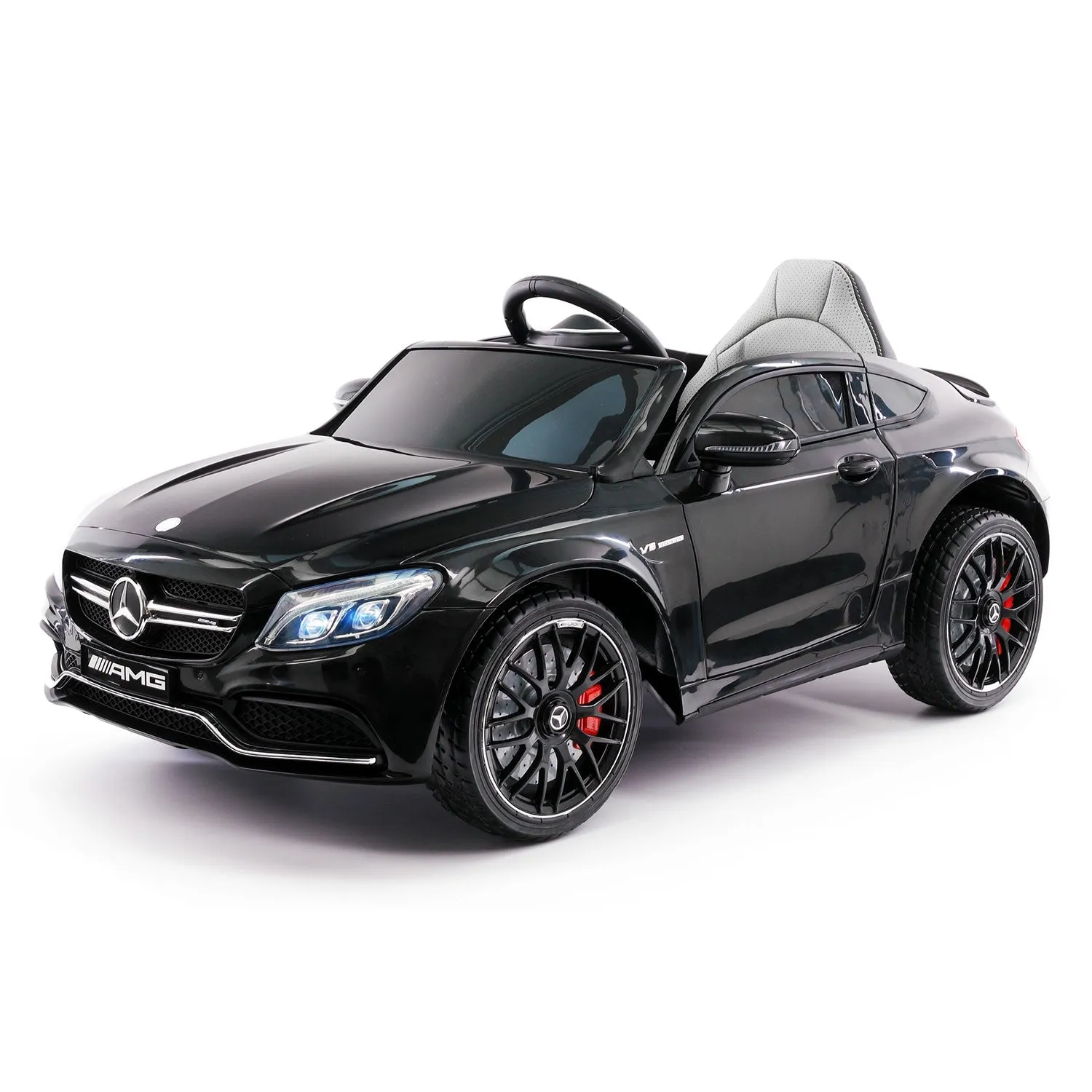 Mercedes C63s 12v Kids Ride-on Car With R/c Parental Remote | Black