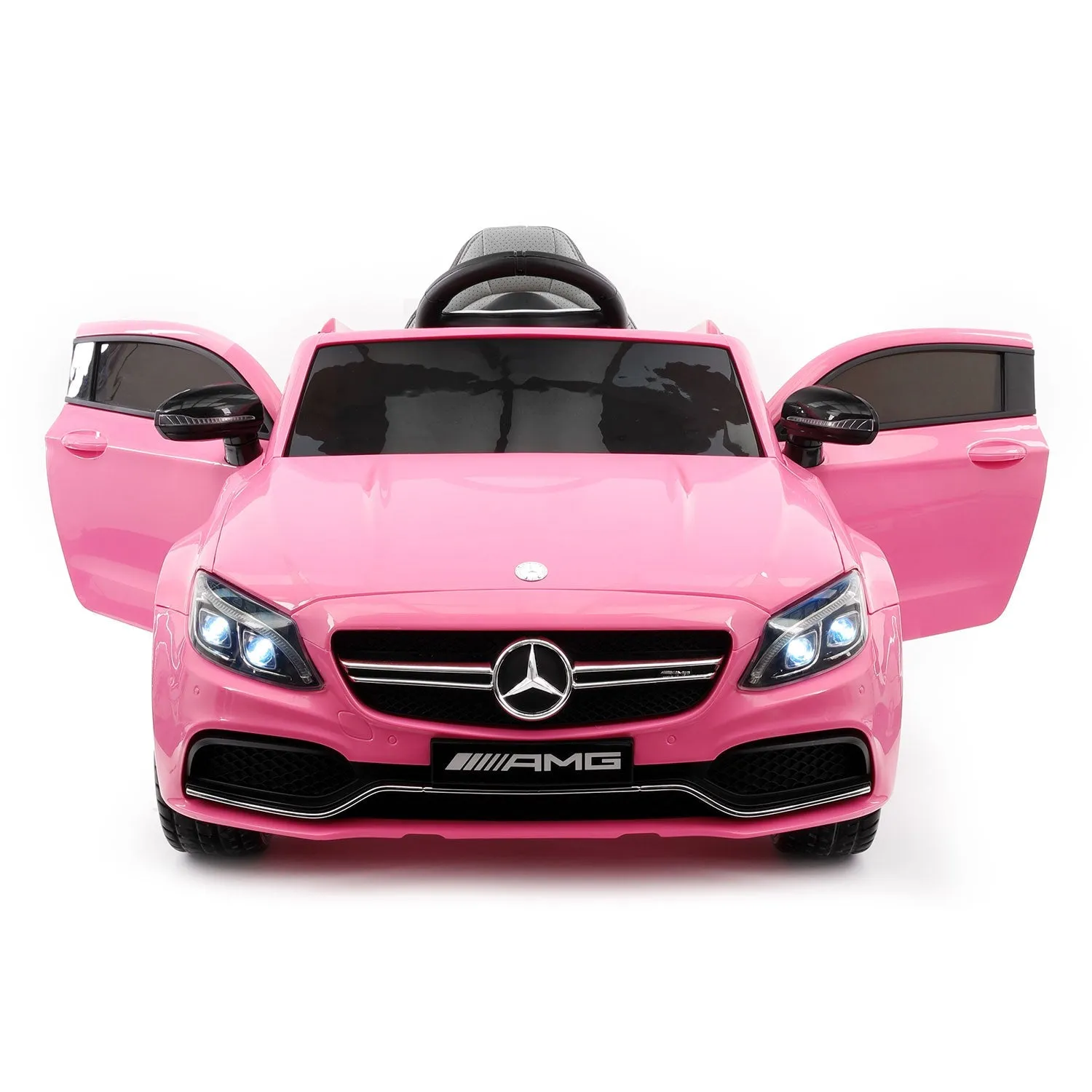 Mercedes C63s 12v Kids Ride-on Car With R/c Parental Remote | Pink