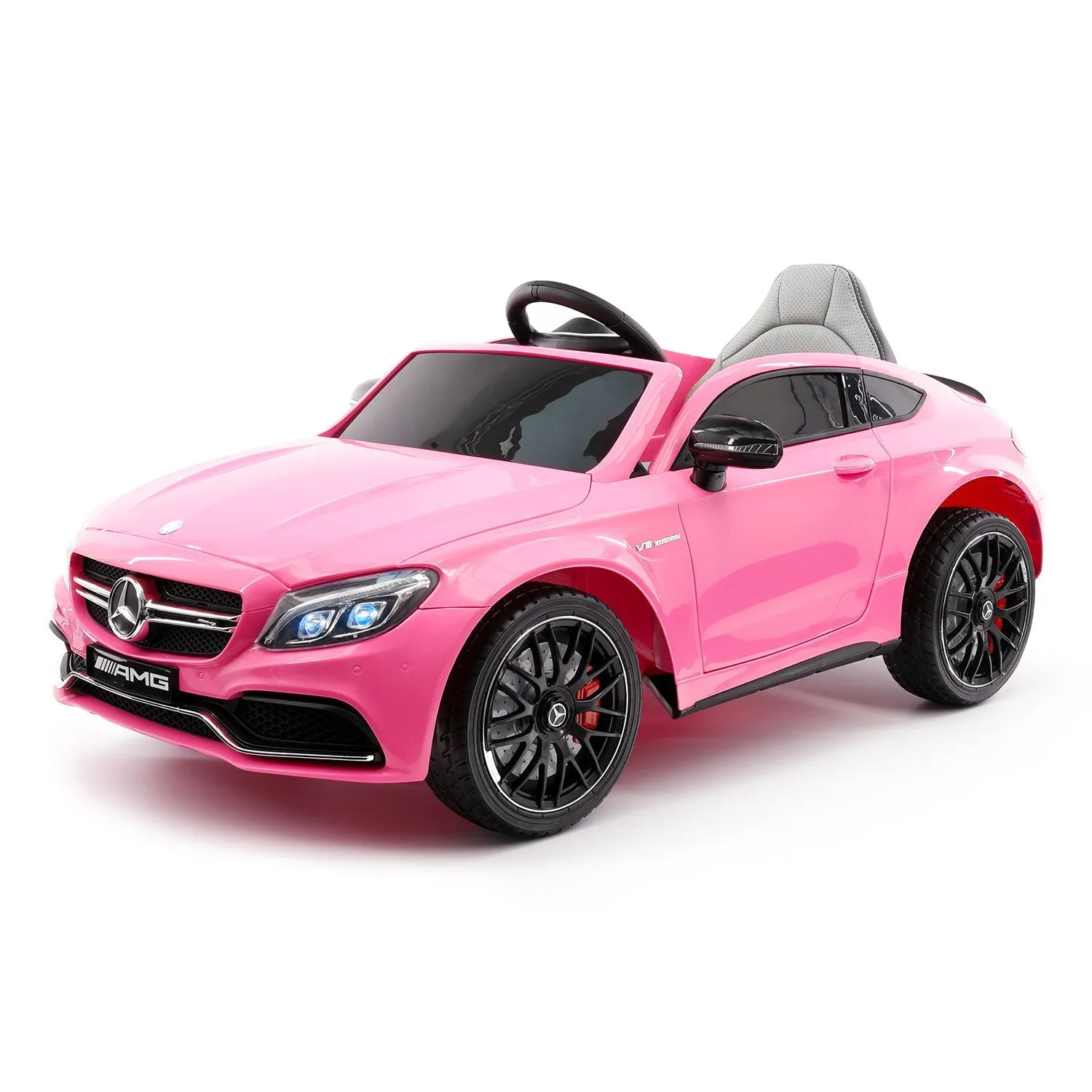 Mercedes C63s 12v Kids Ride-on Car With R/c Parental Remote | Pink