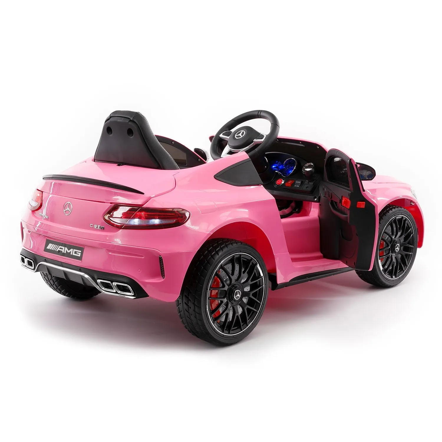 Mercedes C63s 12v Kids Ride-on Car With R/c Parental Remote | Pink