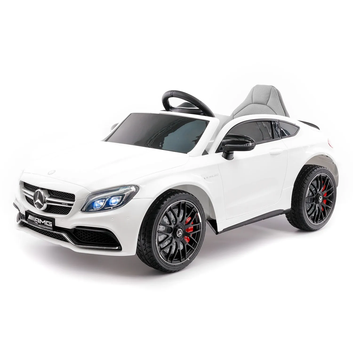 Mercedes C63s 12v Kids Ride-on Car With R/c Parental Remote | White
