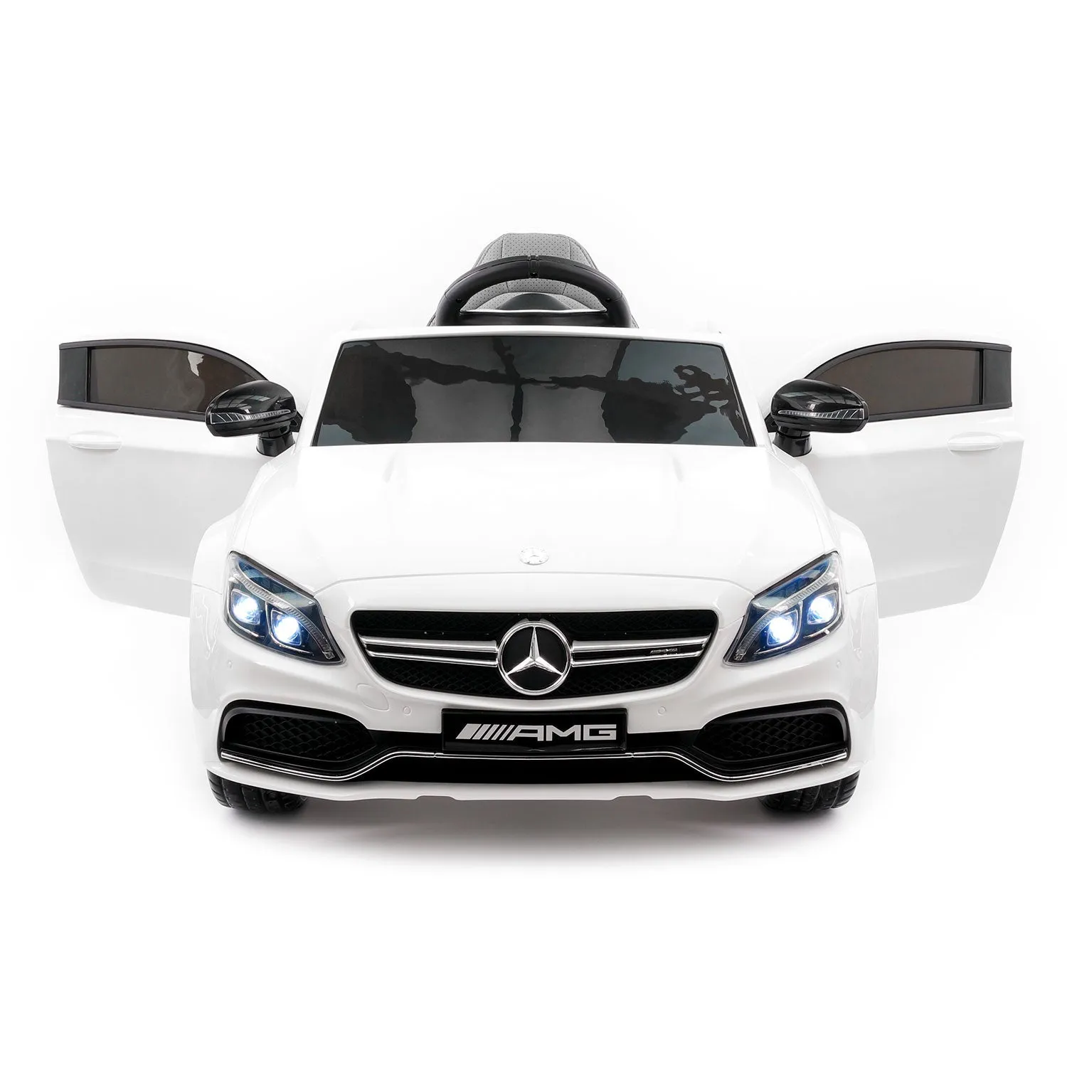 Mercedes C63s 12v Kids Ride-on Car With R/c Parental Remote | White