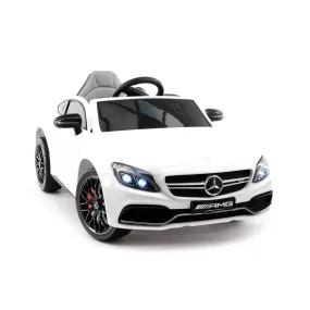 Mercedes C63s 12v Kids Ride-on Car With R/c Parental Remote | White
