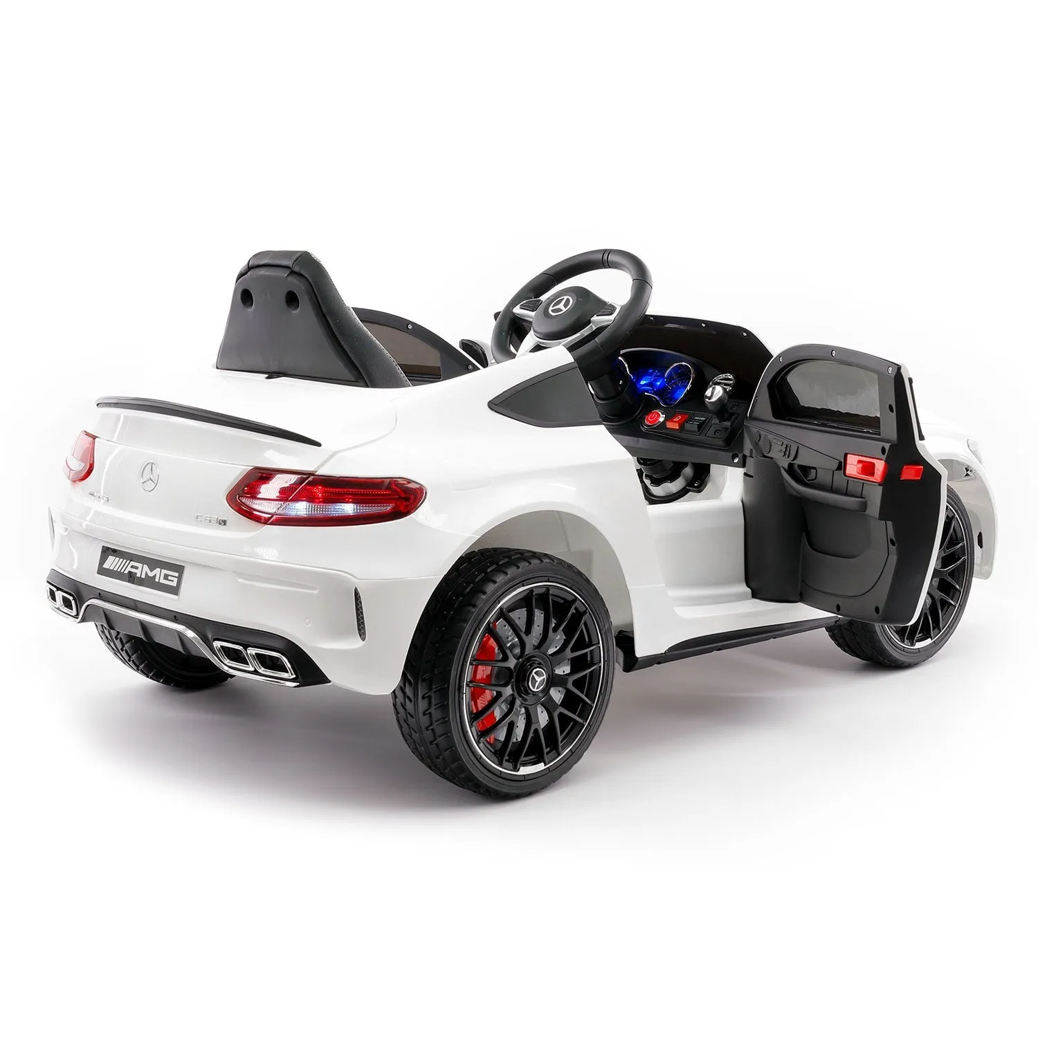 Mercedes C63s 12v Kids Ride-on Car With R/c Parental Remote | White