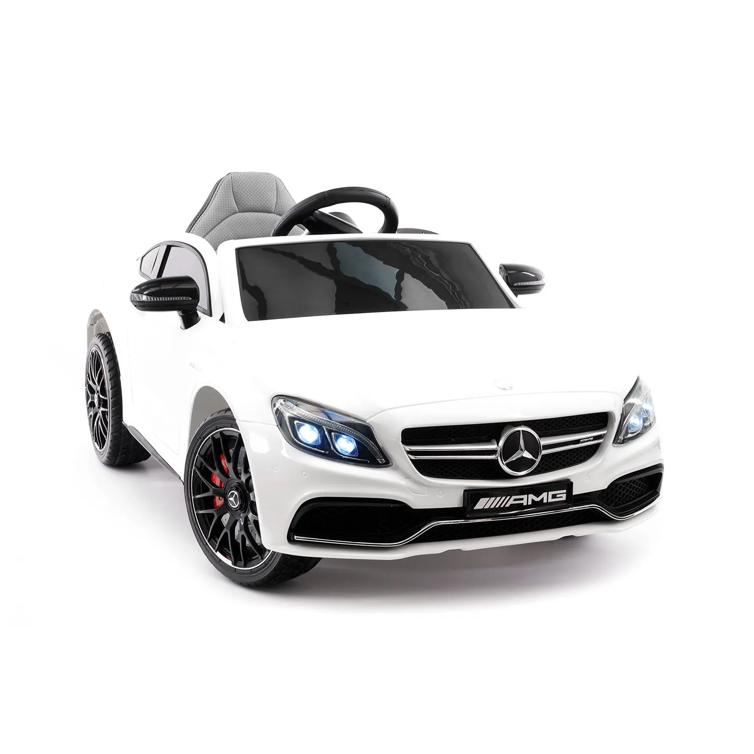 Mercedes C63s 12v Kids Ride-on Car With R/c Parental Remote | White