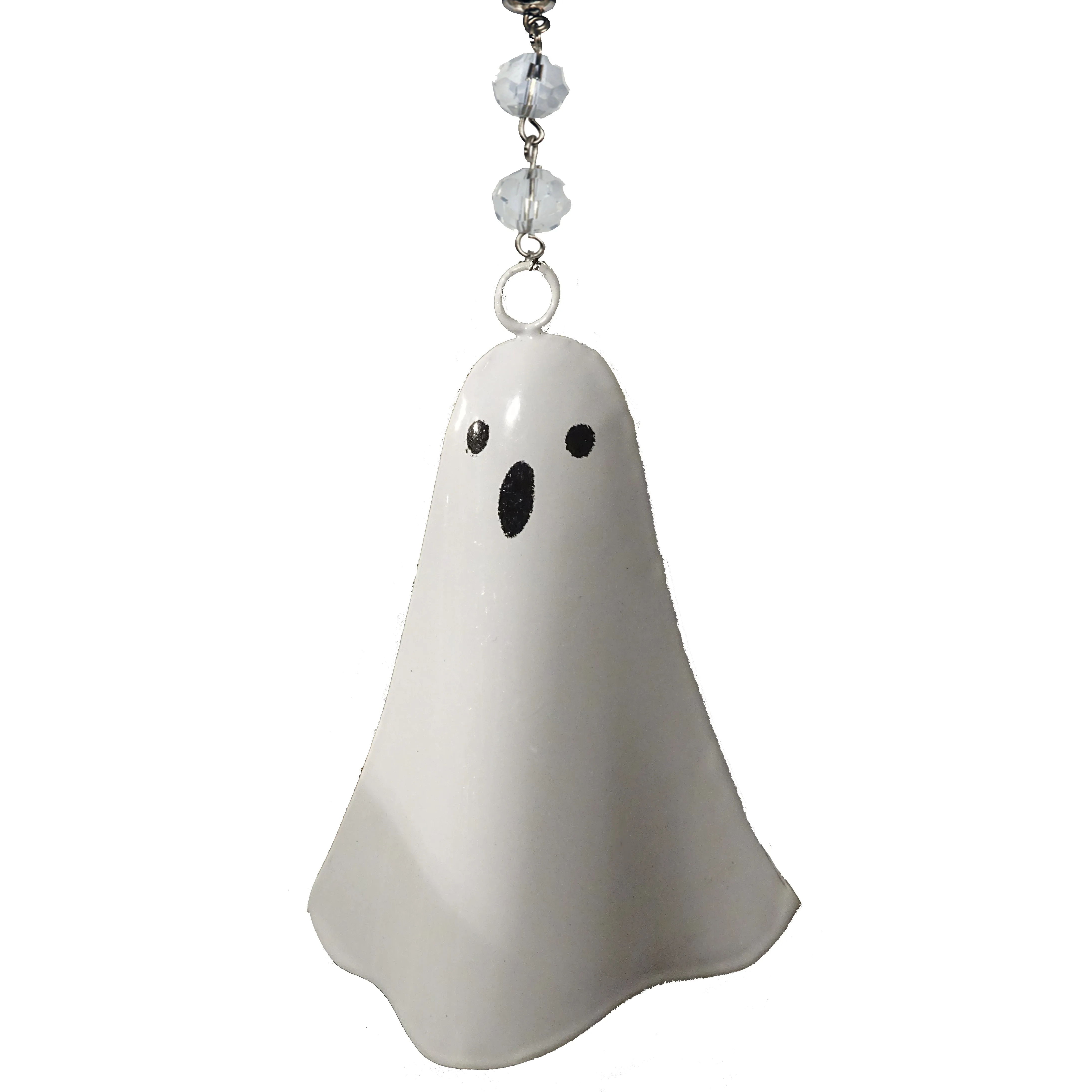 METAL GHOST (Set/1) OR (Set/3) MAGNETIC HALLOWEEN CHANDELIER ORNAMENT
