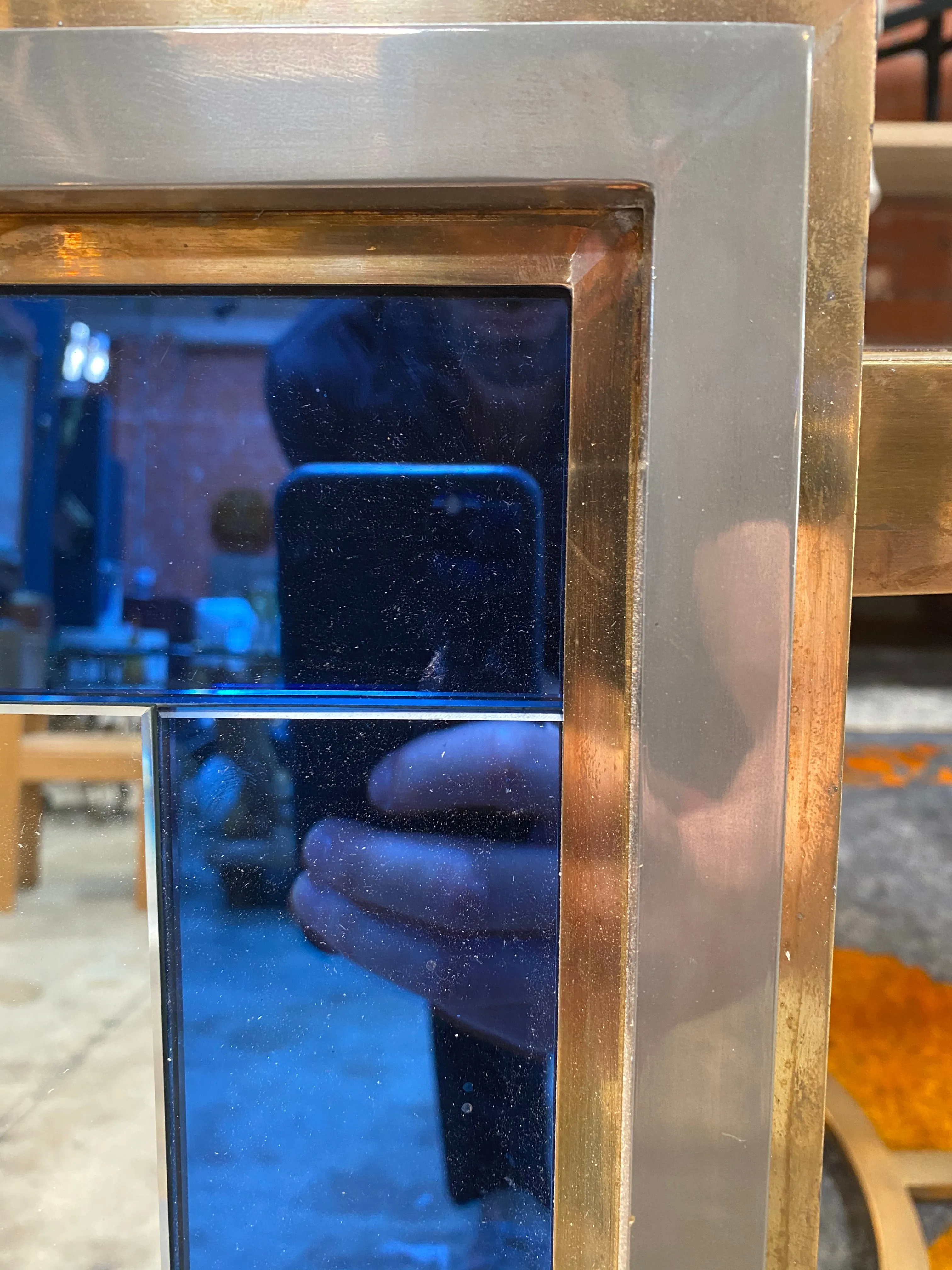 Mid Century Large Italian Wall Mirror, 1950s