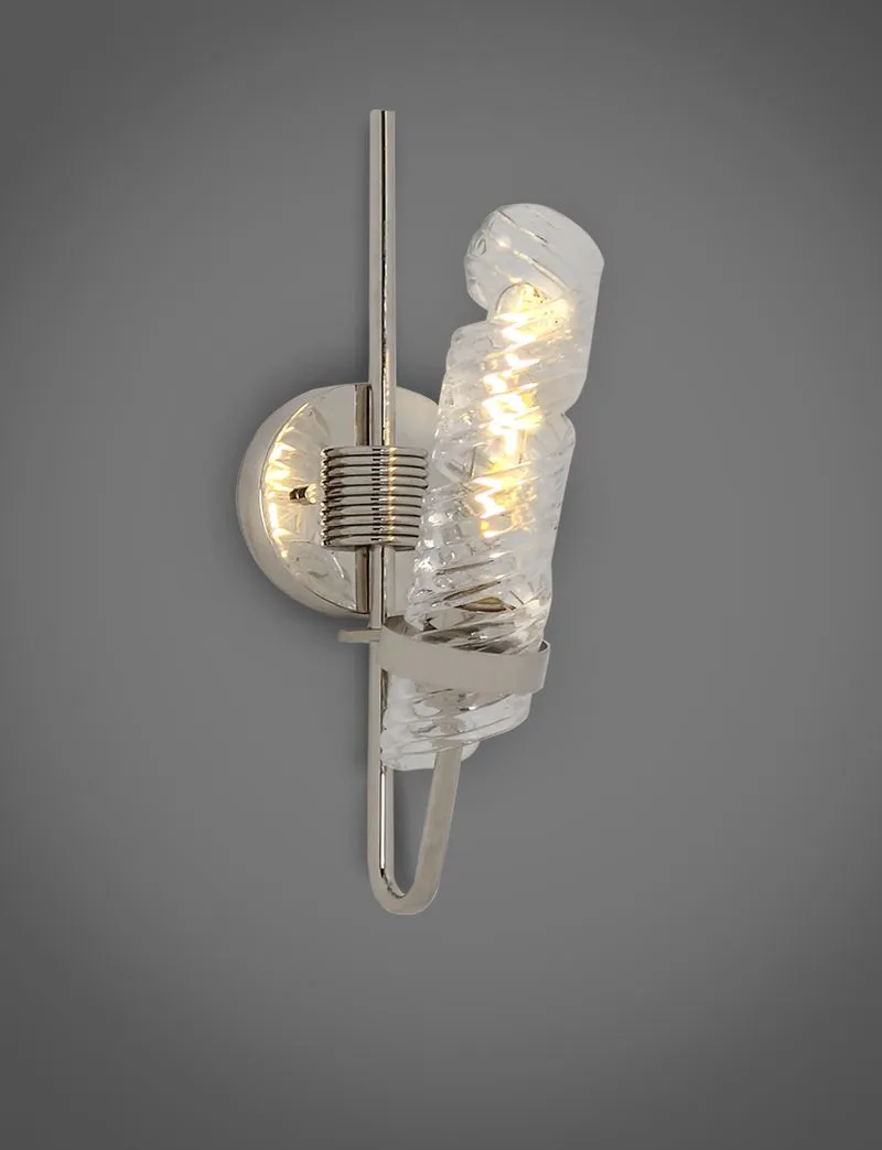 Milano Single Light Vanity Wall Sconce in Polished Nickel