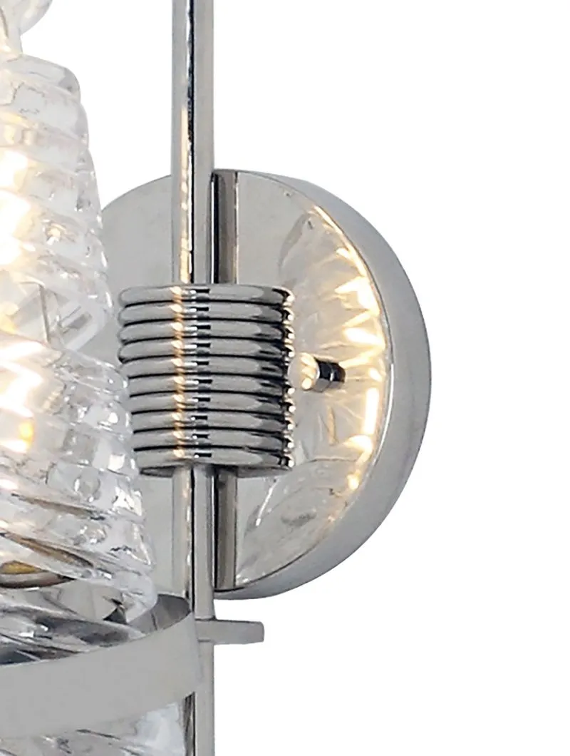 Milano Single Light Vanity Wall Sconce in Polished Nickel