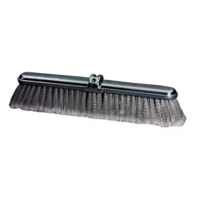 Milwaukee Dustless 24" Gray Flagged Styrene Plastic Bristle Push Broom for Polished Floors