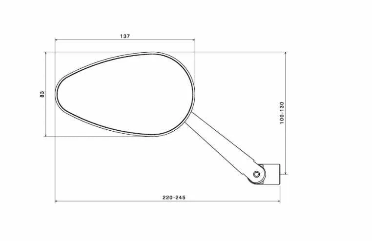 Mirror RIZOMA "RADIAL RS" | Vespa LX/LXV/S/GTS/GTS Super/GTV/GT 60/GT/GT L
