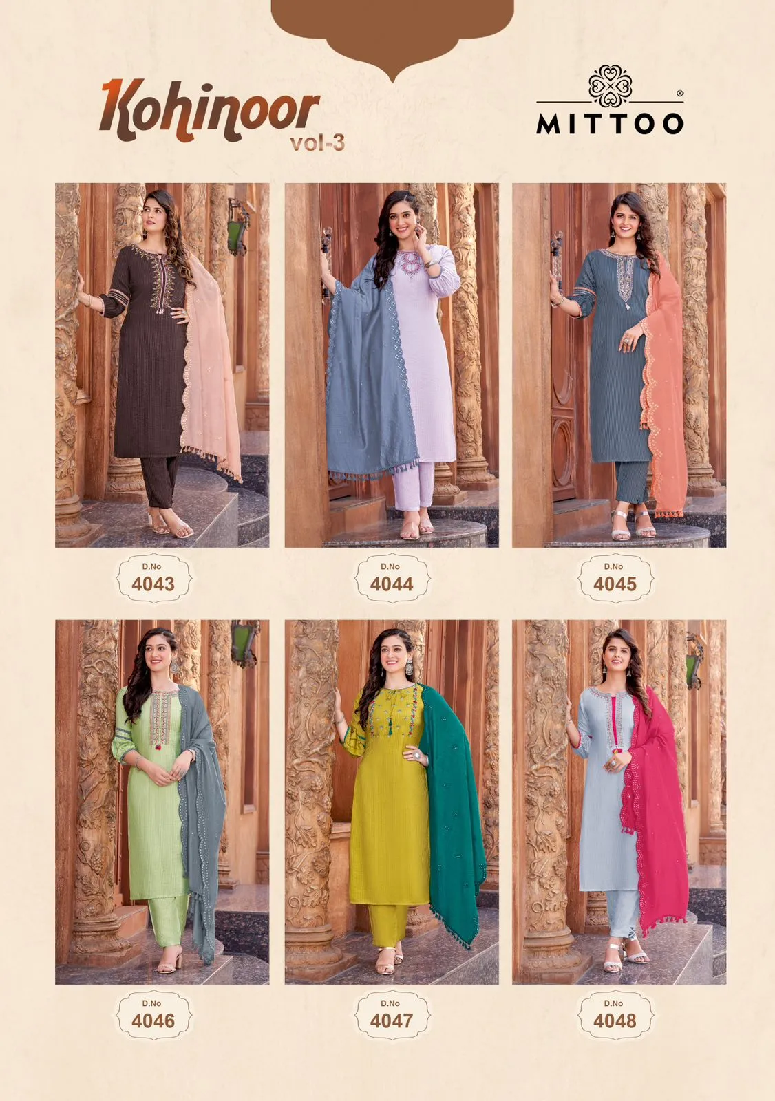 Mittoo Kohinoor Vol 3 Designer Kurti With Bottom Dupatta Collection (995x06)